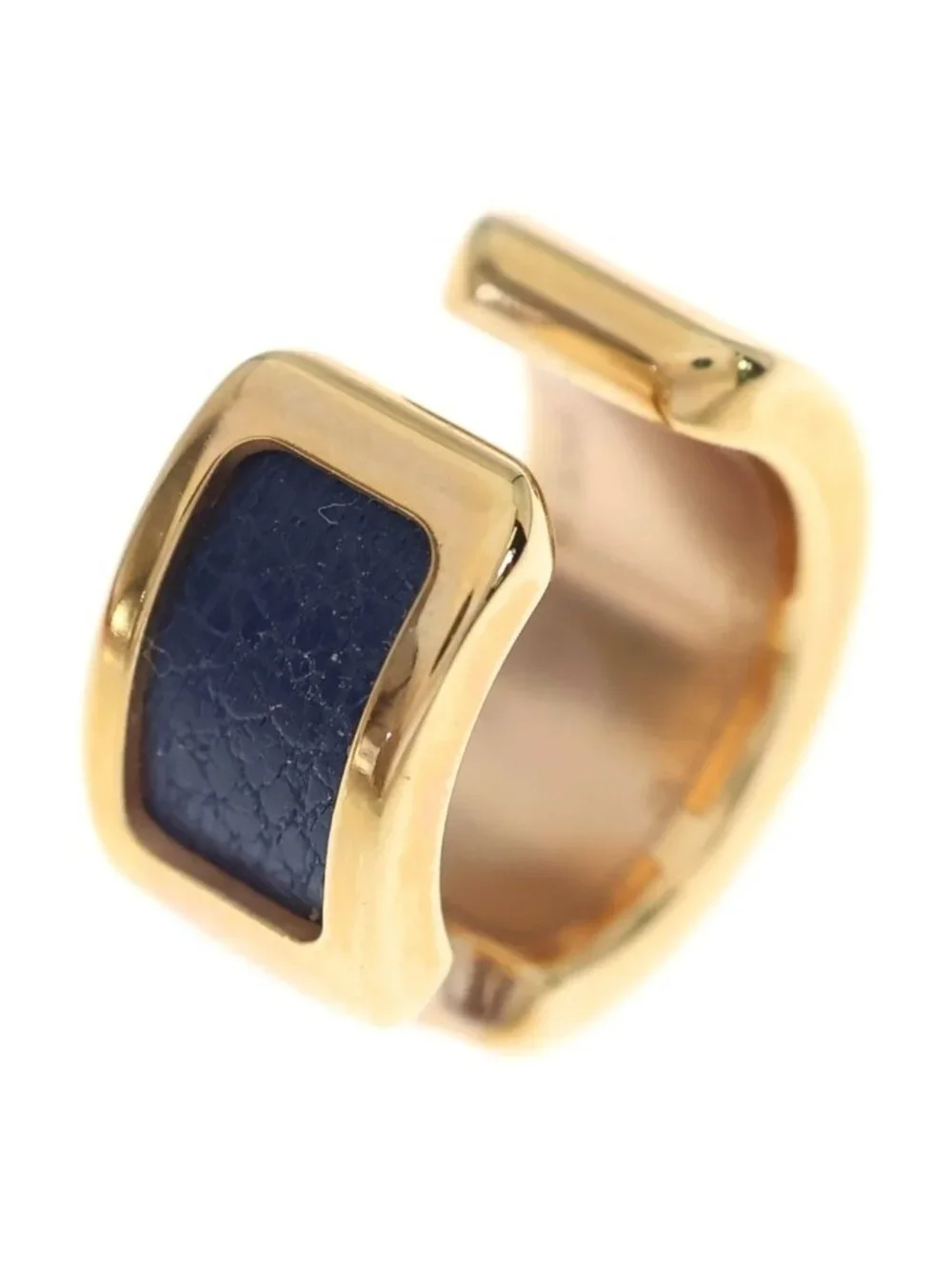 Hermes Olympe PM Ear Cuff Pink Gold Navy Earrings